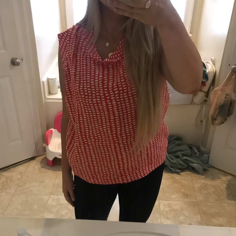 CAbi orange and white career top